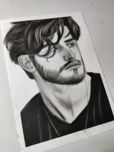 Charcoal Portrait Drawing