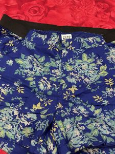 Vero Moda Blue Floral Print Shorts