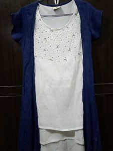 New Unused Stylish Layered Look Top with Shrug