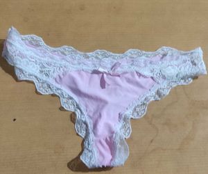 Lace Trim Thong Set. Size- Large Can Be Worn