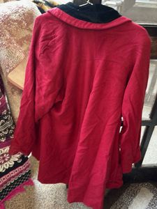 Heavy Red and Black Long Coat