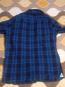 Blue Plaid Flannel Shirt