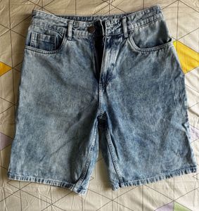 Blue Baggy Denim Shorts