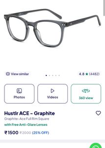 Lenskart Hustlr Eyeglasses-GRAPHITE