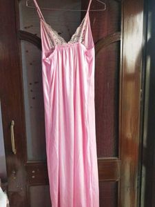 Vintage Pink Lace Trim Nightgown