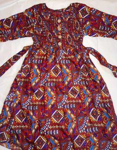 Ethnic Printed Cotton Dress