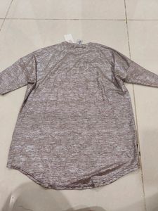 Top -Magenta Base With Silver Linings And Black