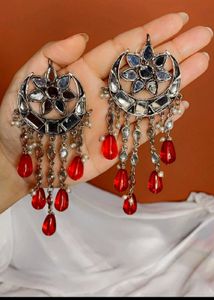 Red Long Earrings