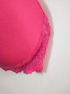 Padded Pink Lace Bra