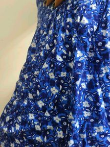 Blue Floral Mini Short