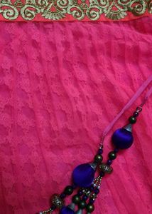 Pink Bridal Lehenga Chunni