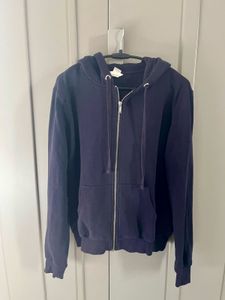 Navy Blue Zip-Up Hoodie