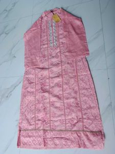 Pink Embroidered Kurta Set