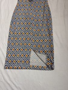 Patterned Midi Slip Bodycon Dress