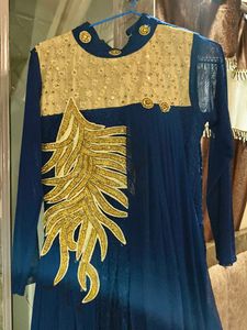 A Beautiful Navy Blue Colour Gown