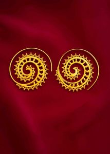 Circle Real Brass Earring. Bohemian Style