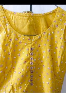 Mustard Yellow Short Kurti