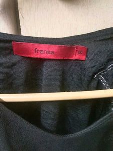 Embroidered Black Top