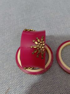 Pink Bridal Chura Set
