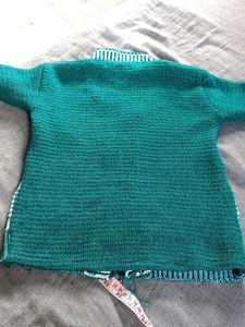 Green Embroidered Cardigan