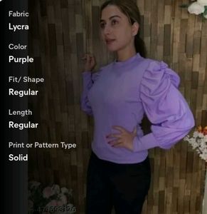 Lilac Puff Short Sleeve Top
