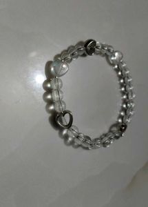 Heart &amp; Jelly Beaded Aesthetic Bracelet 🪩✨🩶