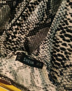 Shein Sexy Grey Snake Print Bodycon Mini Dress