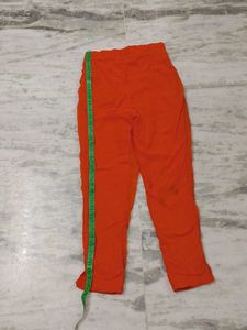 Orange Plain Georgette Suit.