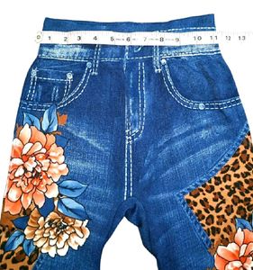 Floral &amp; Leopard Print Skinny Jeans