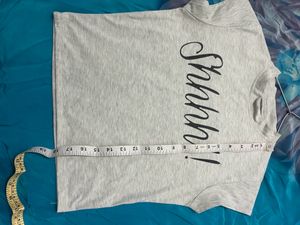Grey Shhhh! Tee/Top