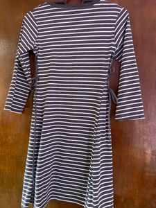 Striped Dress with Tie Detail