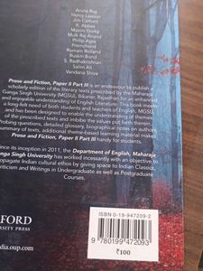 BA English Literature 3yr syllabus textboo