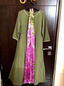 Olive Green Kurta Suit