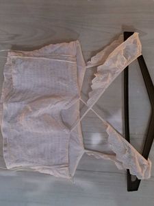 Eyelet Ruffle Strap Tank Top