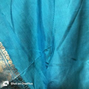 vintage kanjeevaram Teal Blouse with Gold Detail