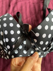 Polka Dots Padded Bra 34 Size