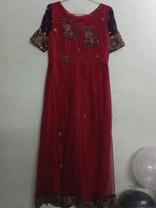 Elegant Red Ethnic Gown