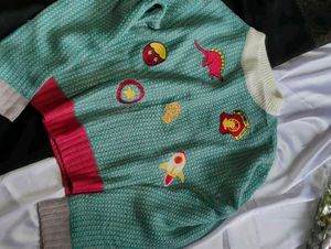 Fun Patchwork Knit Sweater