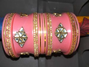 Pink Bridal Chura Set