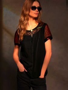 Elegant Black Lace Top