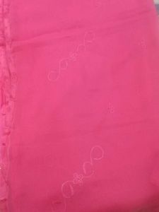 Pink Embroidered Dress Material
