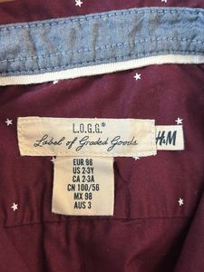 Boys Burgundy Stars Shirt