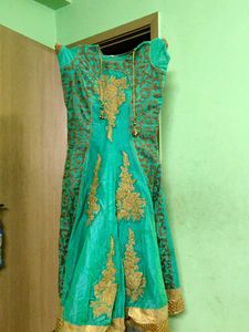 Teal Embroidered Kurta