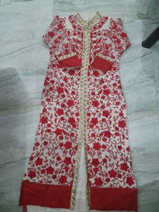 Elegant Embroidered Red Kurti