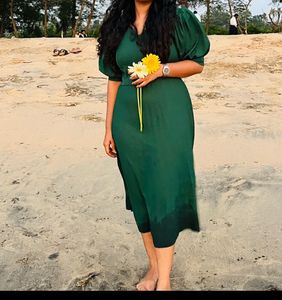 Elegant Green Midi Dress