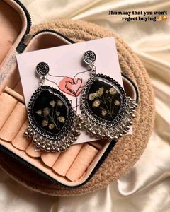 Black Oxidised Resin Jhumkay