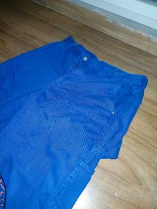 Zara Blue Straight Fit Baggy Jeans