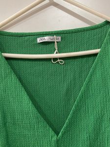 Zara Green Crop Top