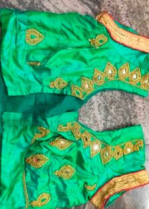 Gold Blouse And Green Blous
