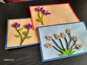 3 Mini Quilled Envelopes